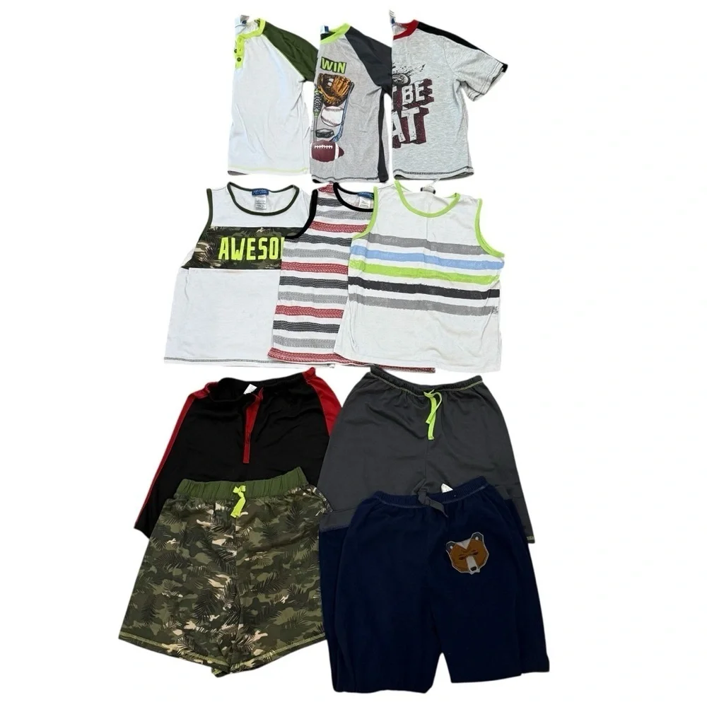 Saint Eve Boys Lot to 12 Pieces Pajamas Mix and Match Sets Size Large 14